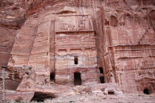 Palace grab in ancient Nabatean city of Petra, Jordan Middle East photo