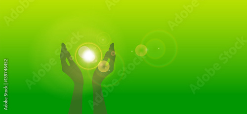 mani, luce, benessere, salute, felicità, 