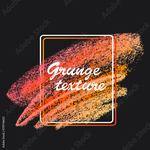 Textures of chalk and charcoal. Vector brush strokes. Soft pastel colors. Decorative frame. High resolution image. Grunge template. For registration of design projects: posters, banners, stickers