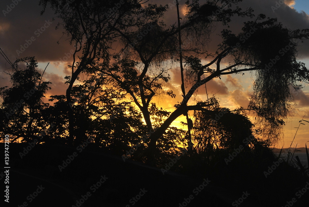 Naklejka premium por do sol