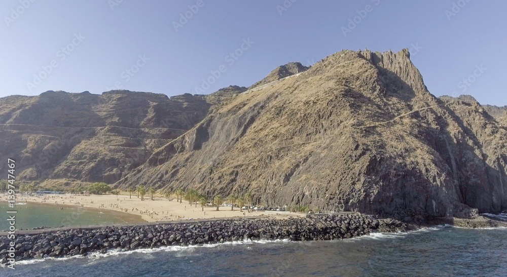 Aerial view of Tenerife coast, Canary Islands