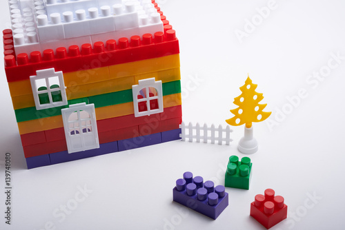 house with designer cubes