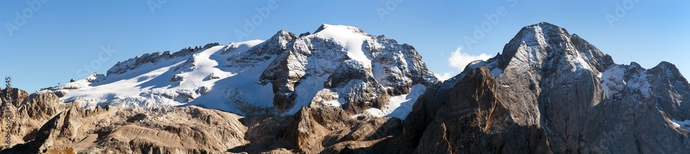 Marmolada, the highest mount of Dolomites mountains