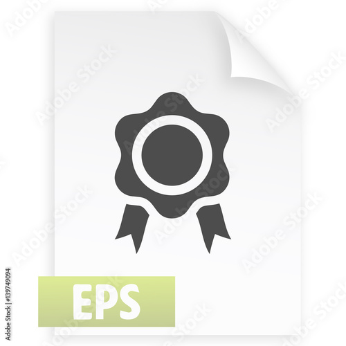 Flat paper cut style icon of seal