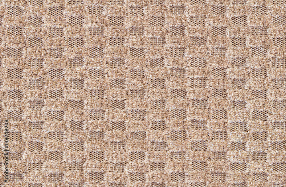 Fototapeta premium Seamless relief textile texture, brown small squares