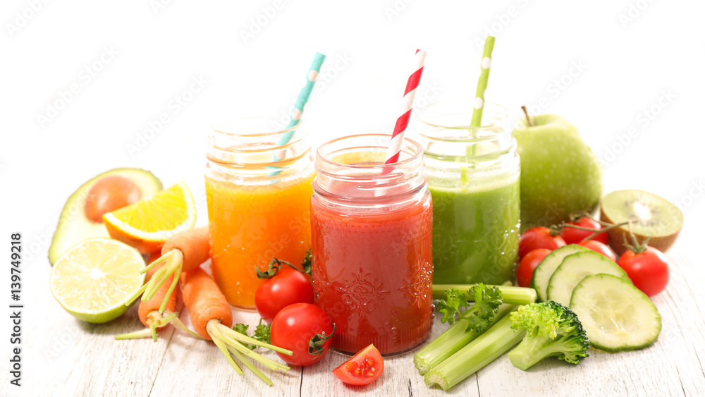 fresh juice or smoothie with fruits and vegetables fresh juice or smoothie with fruits and vegetables