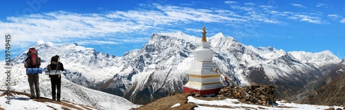 Panoramic view of Annapurna range photo