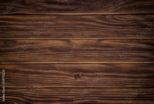 Dark old wooden table texture background top view