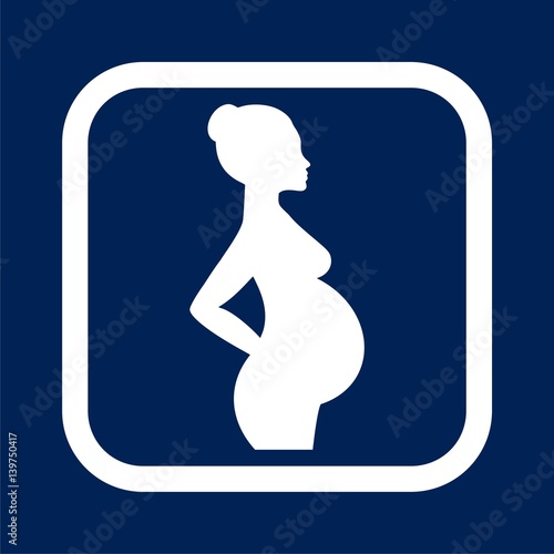 Silhouette pregnant woman - Illustration
