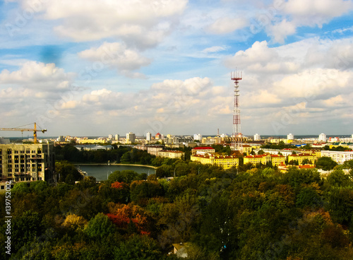 View of Minsk from the Ferris wheel in Gorky Park