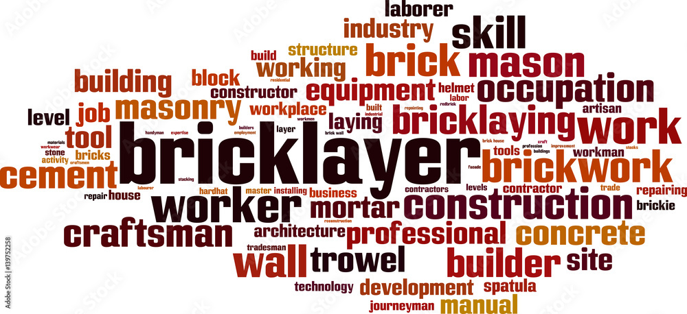 Bricklayer word cloud