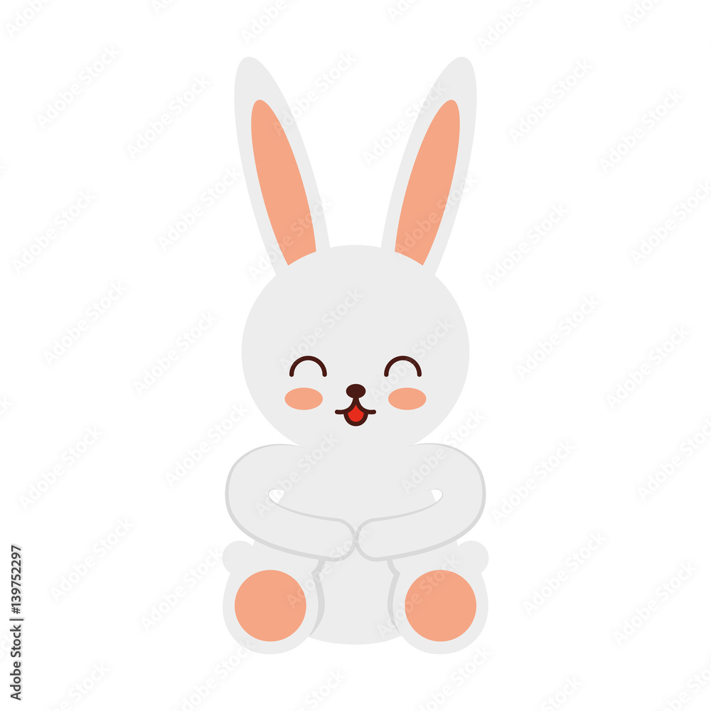 cute rabbit character icon vector illustration design cute rabbit character icon vector illustration design