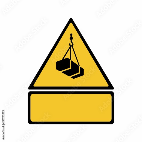 Overhead load sign vector design isolated on white background