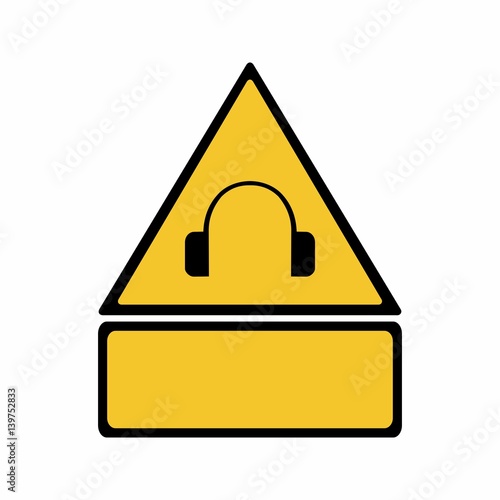 High noise levels sign vector design isolated on white background