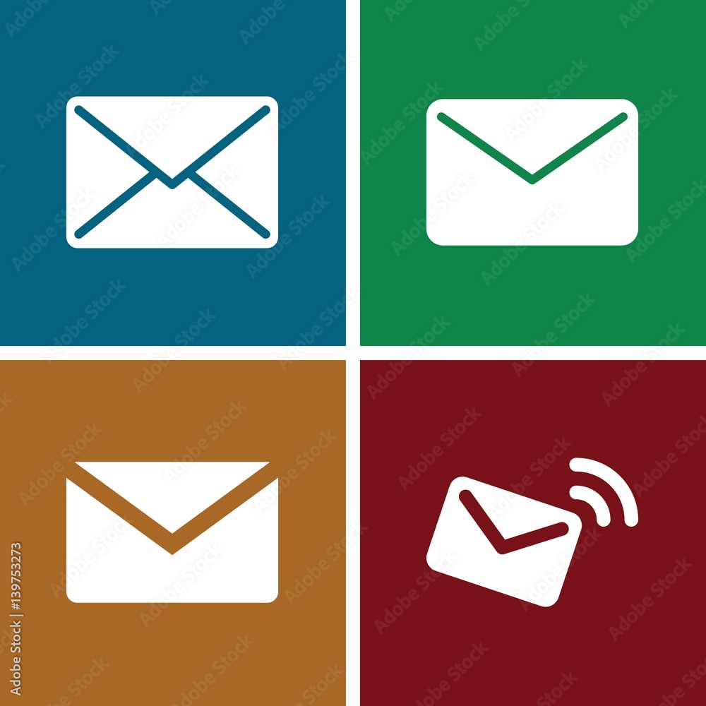 Set of 4 client filled icons Set of 4 client filled icons