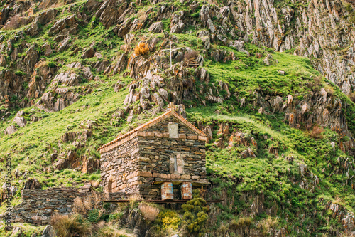 Pansheti, Georgia. Small Church In Mountains Near Pansheti Village photo