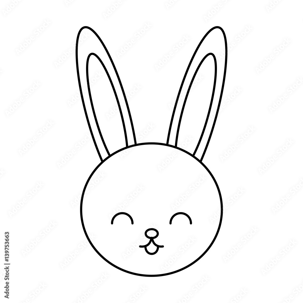 cute rabbit character icon vector illustration design cute rabbit character icon vector illustration design