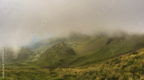 4K Time Lapse. Variability of weather in the mountains. Svidovets Range. photo