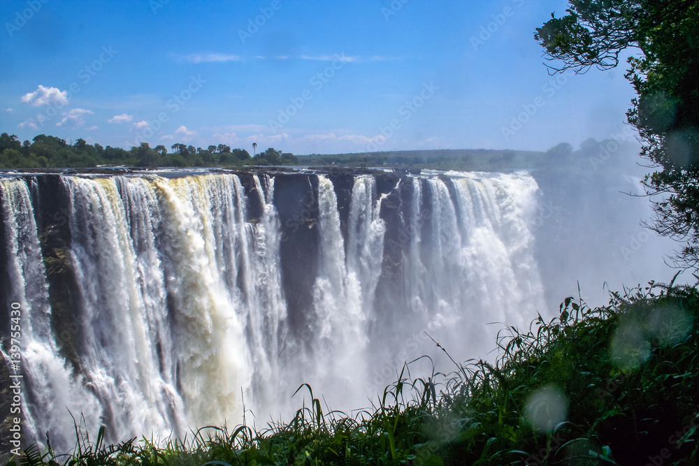 Victoria Falls at the border of Zambia and Zimbabwe