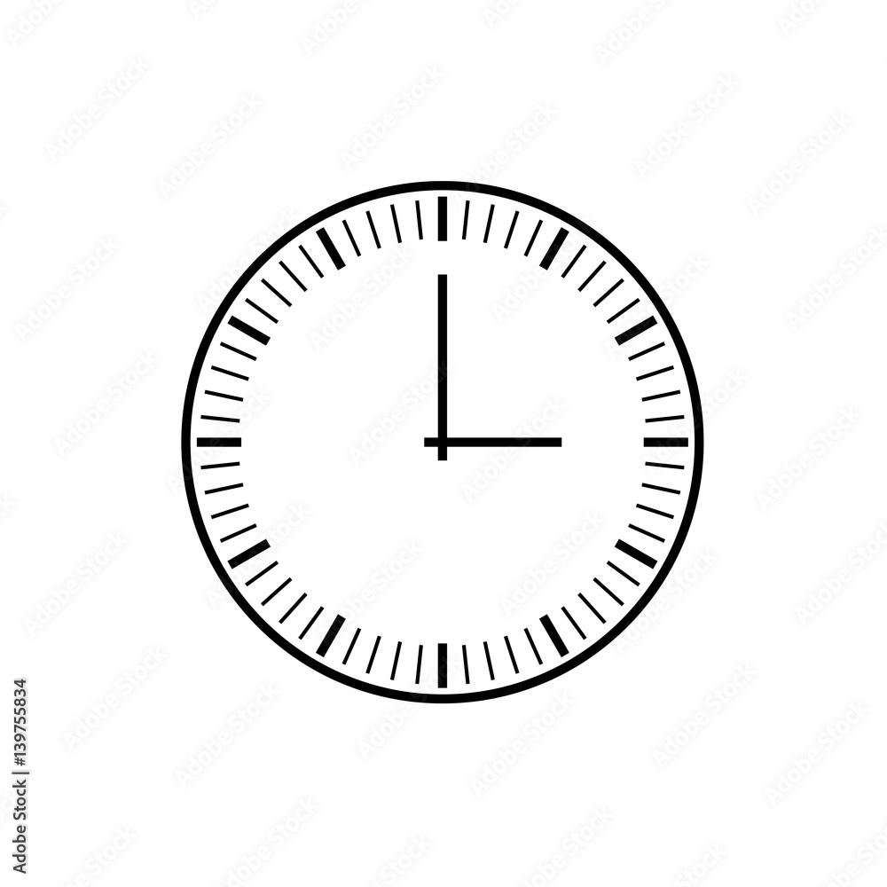 clock icon on white background clock icon on white background