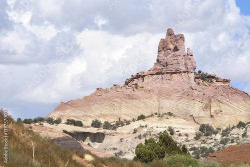 Portrait of Church Rock in Gallup New Mexico.