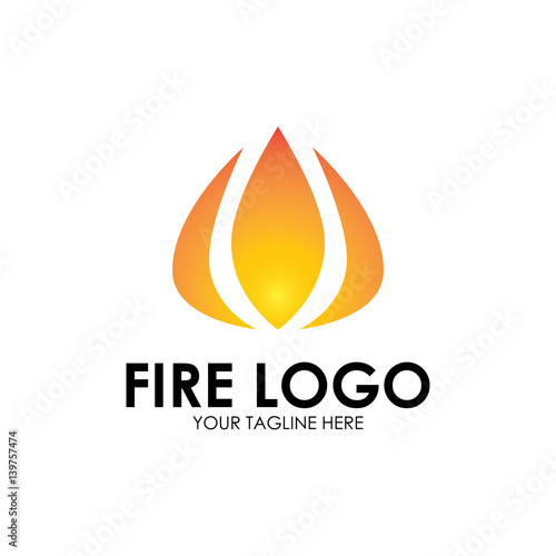 Fire, flame, growth business logo