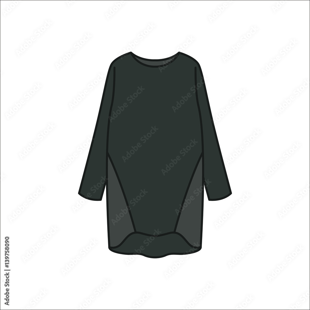 Women Dress simple flat icon on background Women Dress simple flat icon on background