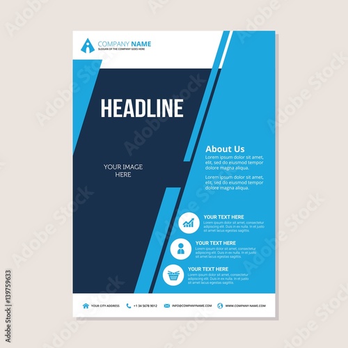 Corporate business annual report brochure flyer design. Leaflet cover presentation. Flier with Abstract geometric background. Modern publication poster magazine, layout template A4 flyer