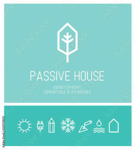 logo, picto, identité, marque, icône, écologie, maison passive, habitat, construction, isolation, architecte