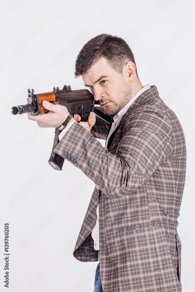 man with pistol. dangerous and criminal concept man with pistol. dangerous and criminal concept