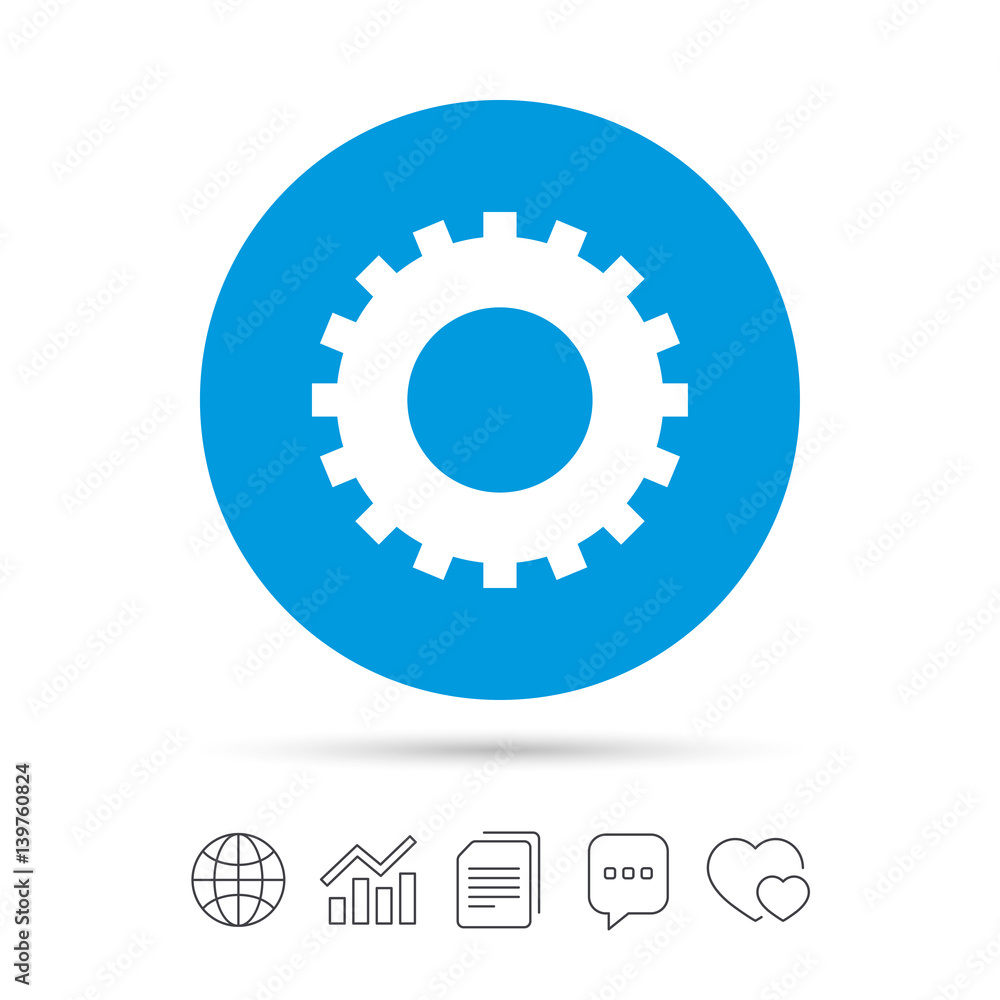 Cog settings sign icon. Cogwheel gear symbol. Cog settings sign icon. Cogwheel gear symbol.