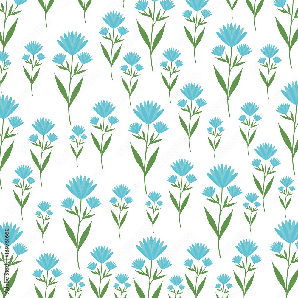 cute flower garden decorative pattern vector illustration design