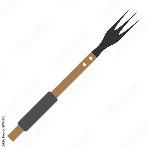 Isolated fork on a white background, Vector illustration