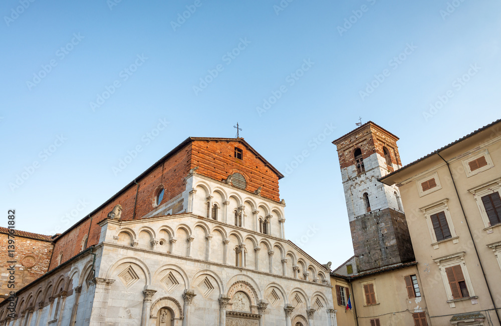 Ancient medieval architecture of Lucca, Italy