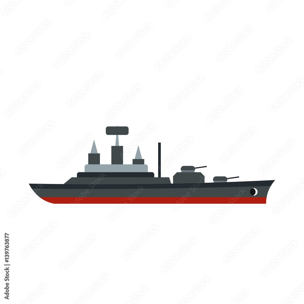Warship icon, flat style Warship icon, flat style