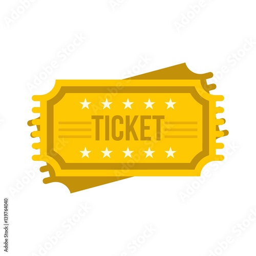 Ticket icon, flat style