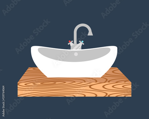Bathroom washbasin icon colored with process water savings symbols hygiene and clean household washing cleaning beauty dryer vector illustration.