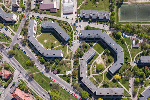 aerial view of Olesnica city