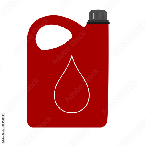 Isolated oil gallon on a white background, Vector illustration
