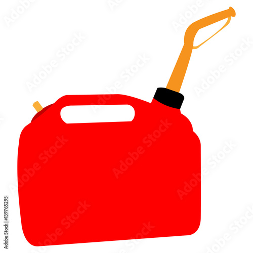 Isolated oil gallon on a white background, Vector illustration