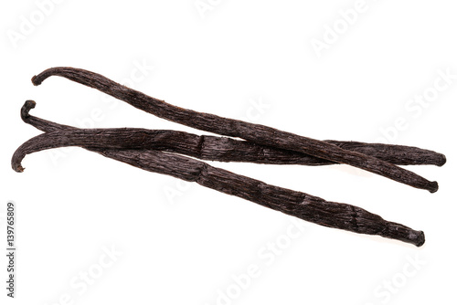 Vanilla sticks isolated on white background © Igor Dudchak