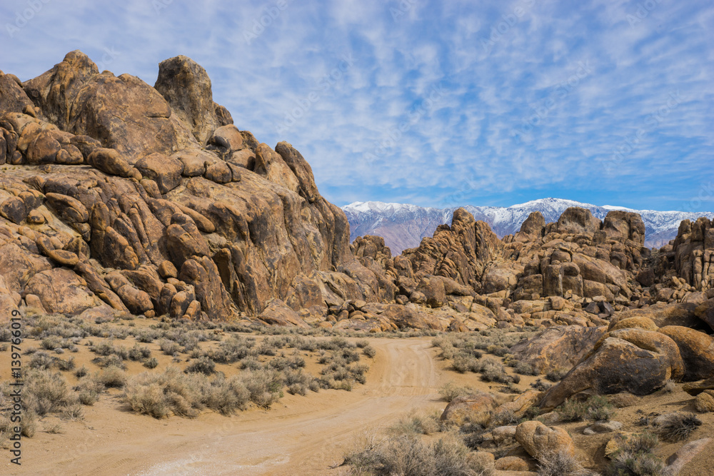 Huge boulders form hills in the eastern Sierra Nevada mountains of California. Huge boulders form hills in the eastern Sierra Nevada mountains of California.