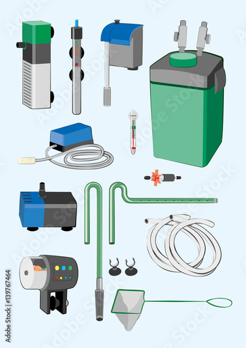 Aquarium equipment set