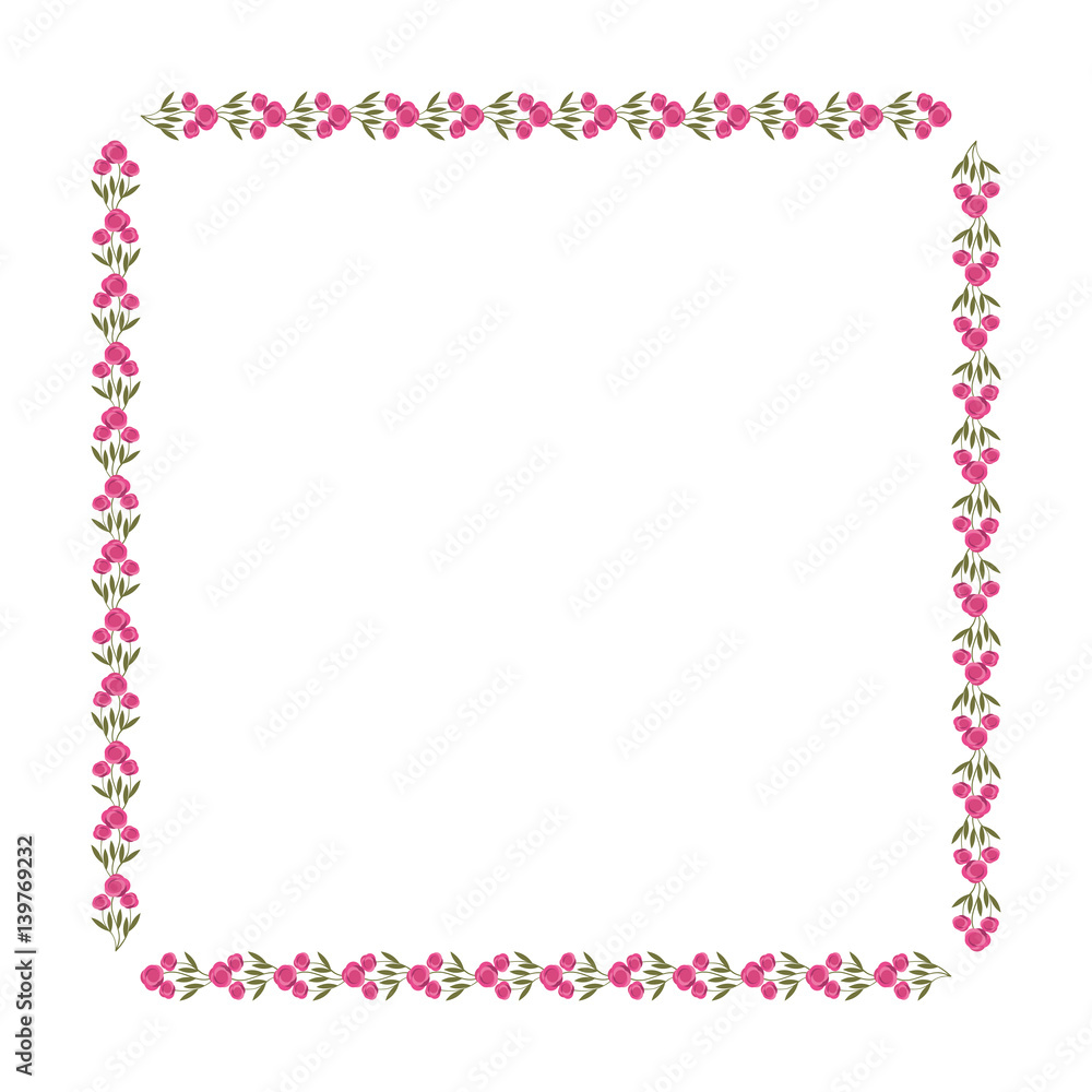 decorative square frame floral vector illustration design decorative square frame floral vector illustration design