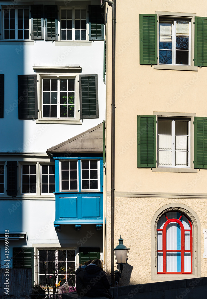Obraz premium Classic city architecture of Switzerland street view