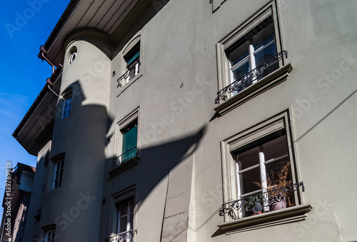 Classic city architecture of Switzerland street view