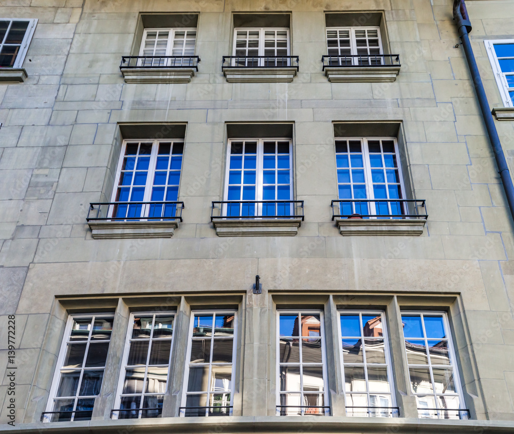 Fototapeta premium Classic city architecture of Switzerland street view