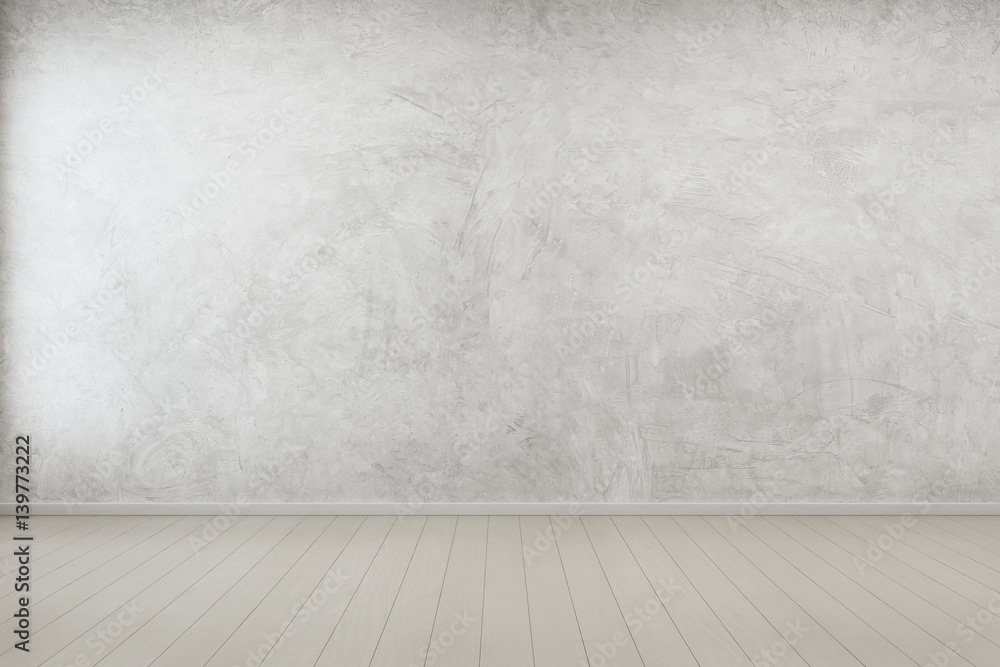 Empty room with concrete wall background in modern house, Interior of new home - 3D rendering Empty room with concrete wall background in modern house, Interior of new home - 3D rendering