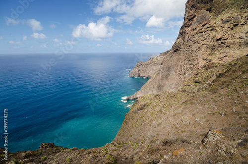 Tenerife landscape. Teno cliffs in north Tenerife island  Canary islands  Spain.