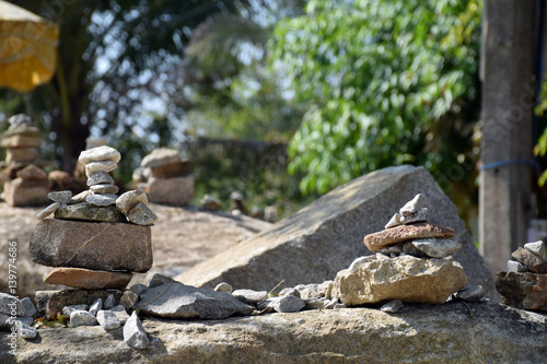 Wallpaper Mural Stacks of stones in Wat Phukwaingern Temple, Chiang Kan district, Loei province,Thailand Torontodigital.ca
